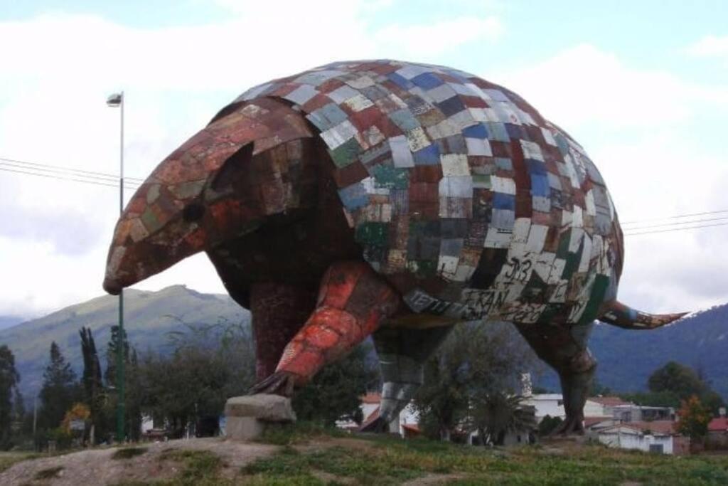 a large statue of an elephant in a field at Yunka Alquiler temporario, Salta, Vaqueros in Vaqueros