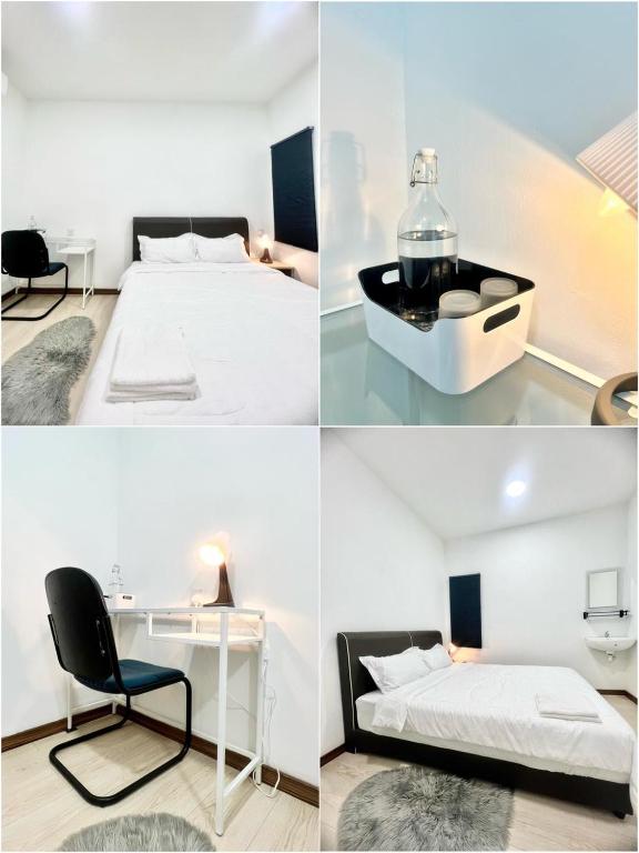 Postel nebo postele na pokoji v ubytování Three Homestay