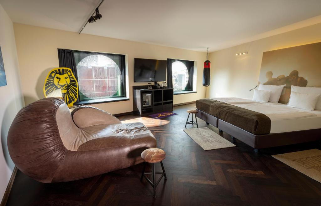 Postel nebo postele na pokoji v ubytování ARCOTEL Onyx Hamburg