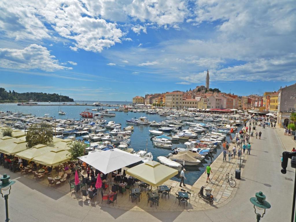 a harbor filled with lots of boats in the water at Apartment Riva in Rovinj
