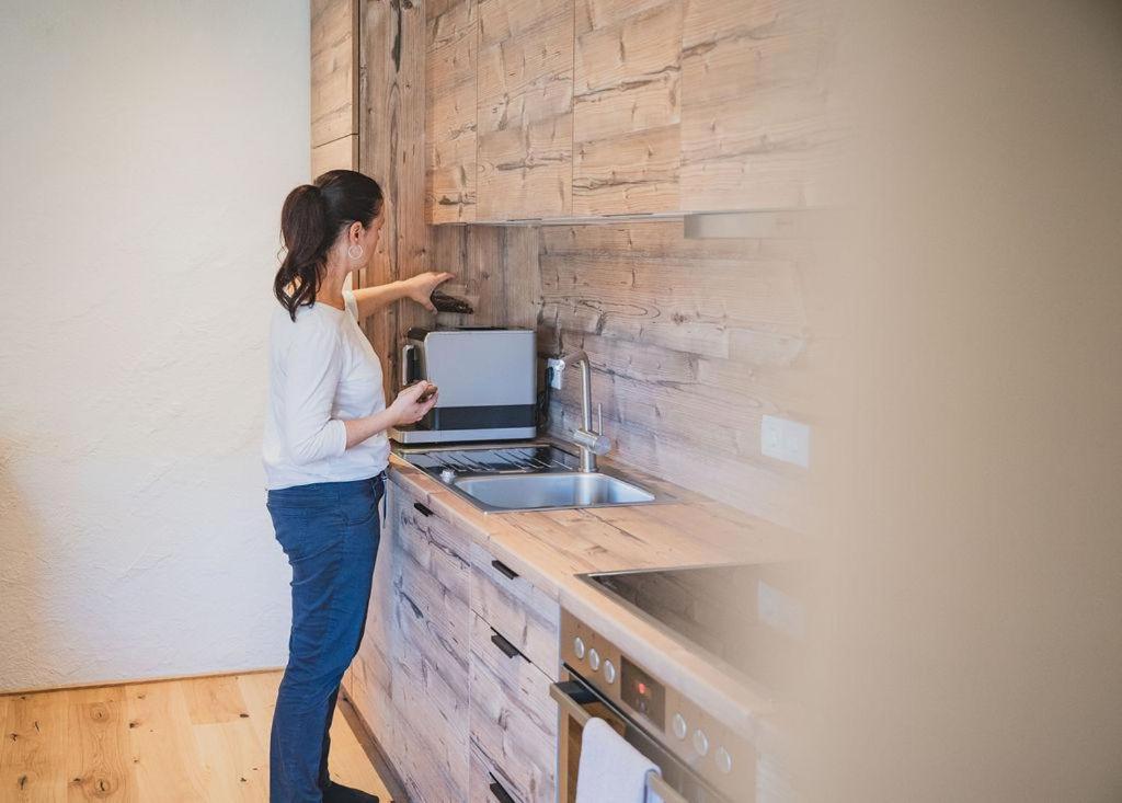 Kuchyň nebo kuchyňský kout v ubytování Apartment Aurelian