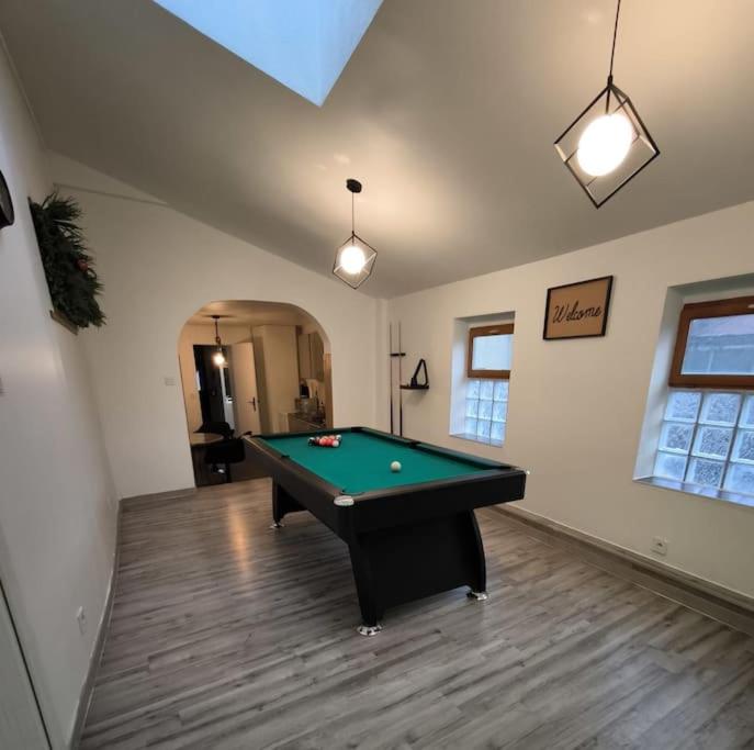 a living room with a pool table in it at Le Cosy'ppart - EasyLife in Bourgoin