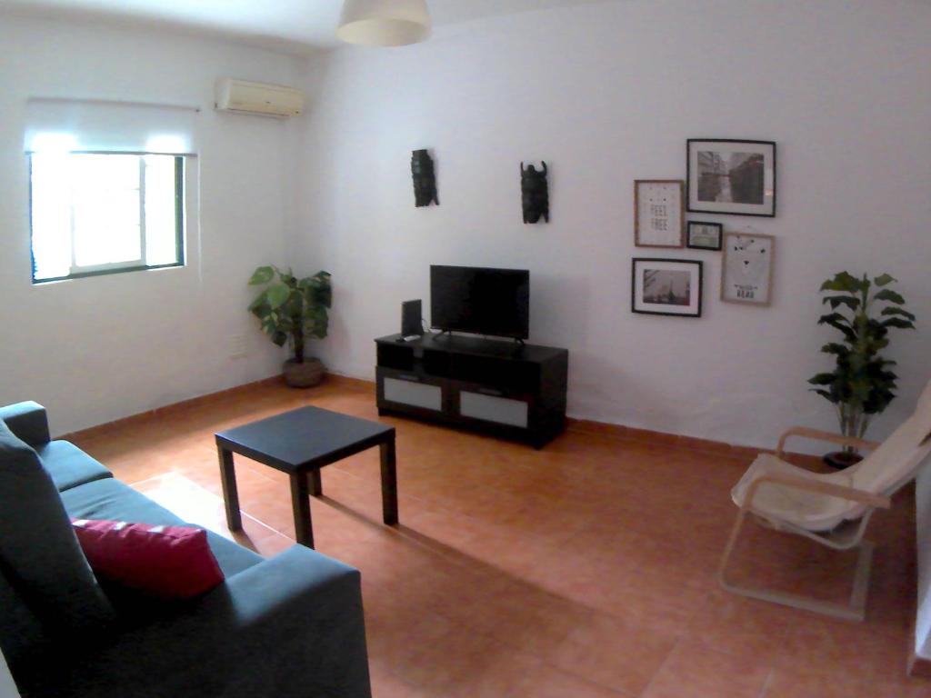 sala de estar con sofá y TV en Quinta da Ponte das Hortas 3 en Elvas