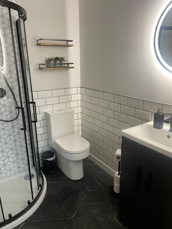 Een badkamer bij Springlea