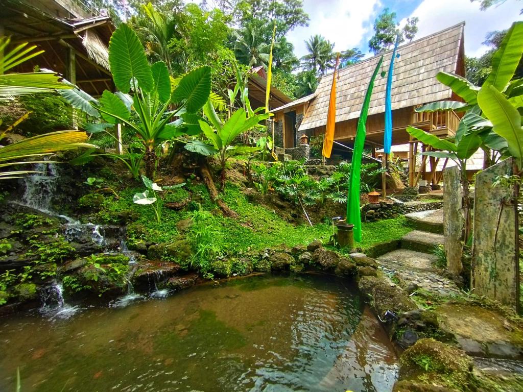 Zahrada ubytování Aksha Riverside Ubud