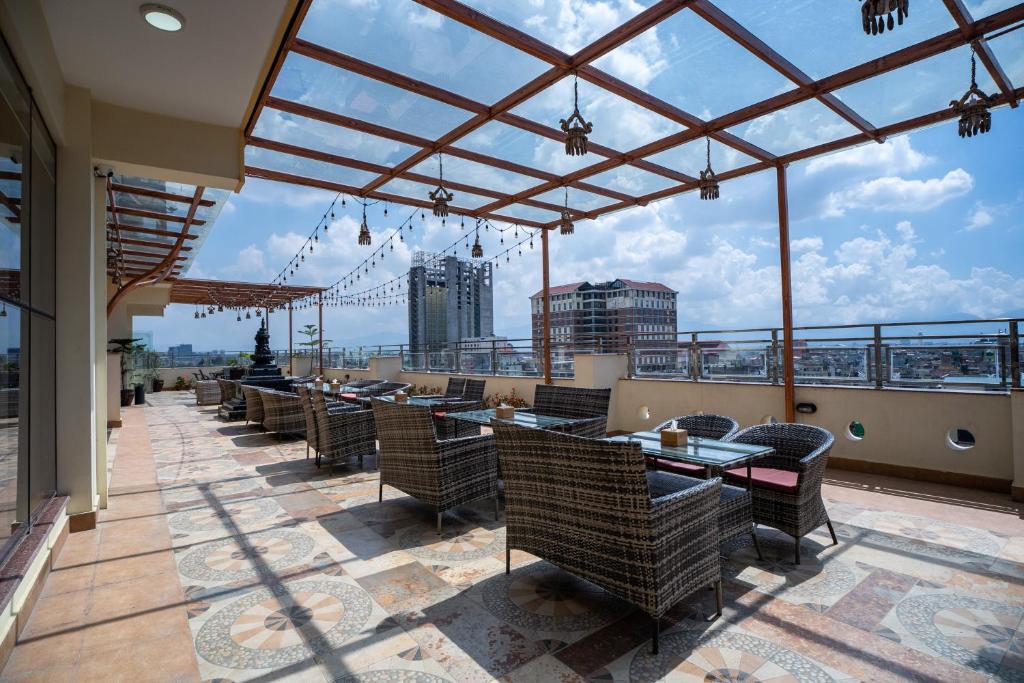 Balkón nebo terasa v ubytování Surya Heritage Hotel