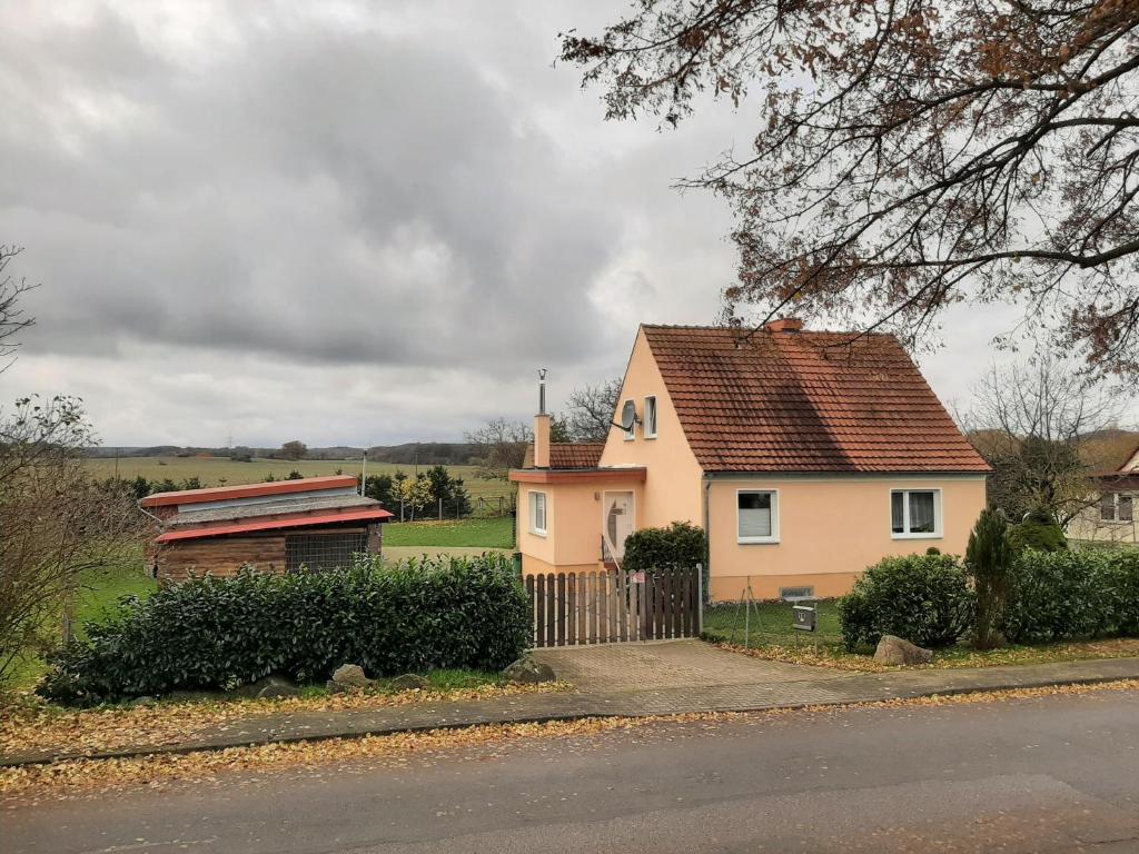 a house on the side of the road at MV Idyll in Dahmen