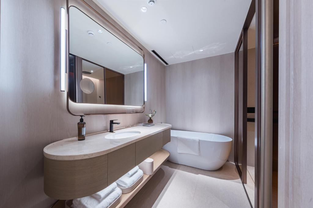 Koupelna v ubytování Crystal Orange Hotel - Shenzhen Nanshan Xinhaofang Branch