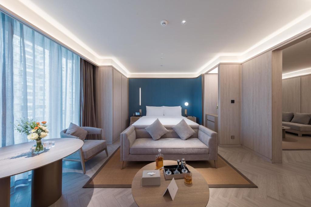 Posezení v ubytování Crystal Orange Hotel - Shenzhen Nanshan Xinhaofang Branch
