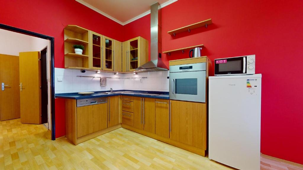 Kuchyňa alebo kuchynka v ubytovaní Apartmány Topolová 909B