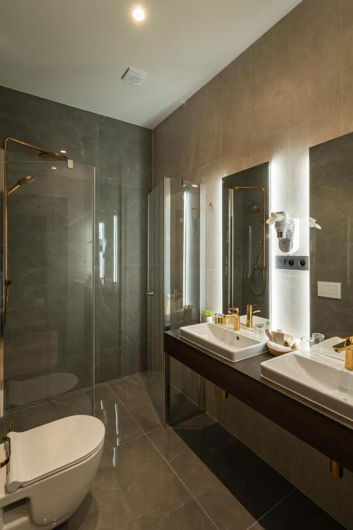 Koupelna v ubytování Hotel Tatra