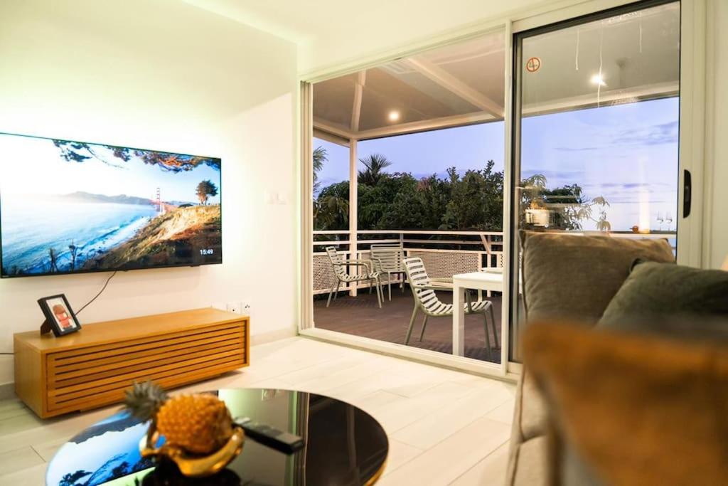 Balkón nebo terasa v ubytování "La Ravine" privé, luxe, avec une vue unique