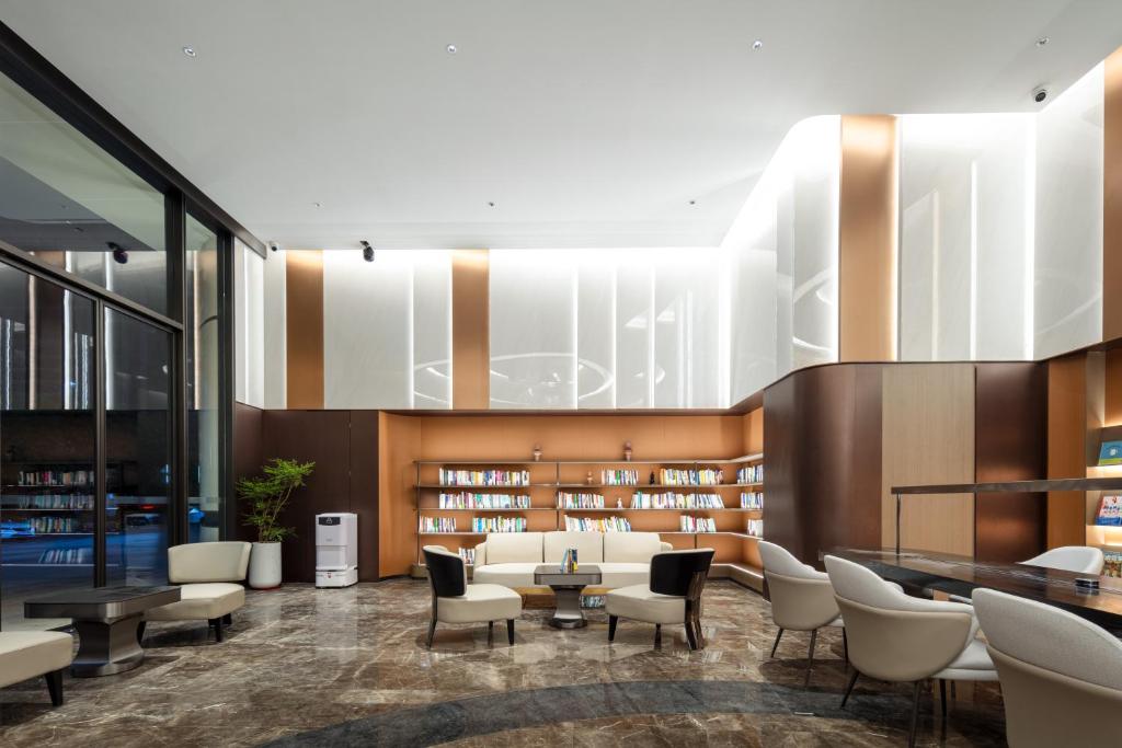 Posezení v ubytování Atour Hotel Meizhou West Station R&F Center
