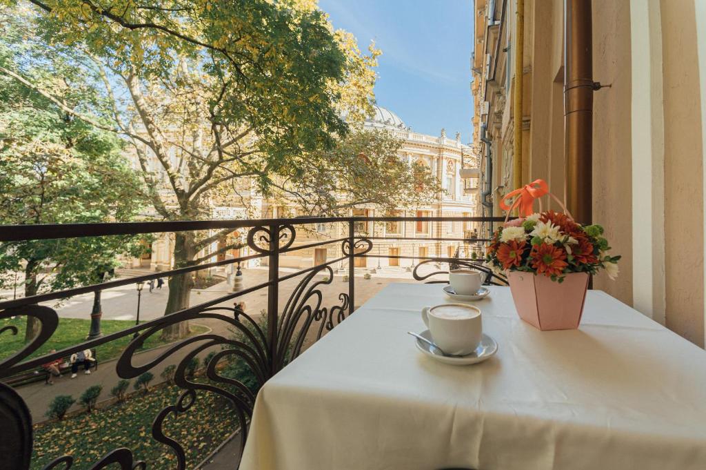 Balkón nebo terasa v ubytování Boutique Hotel Palais Royal