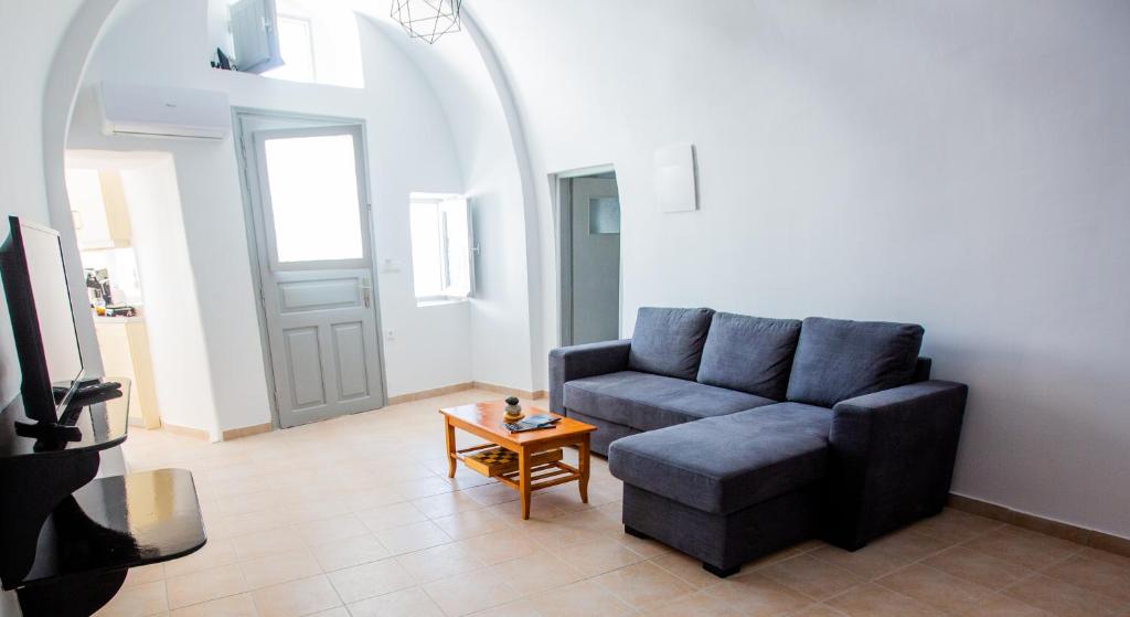 A seating area at La Vista Santorini