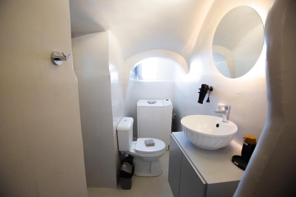 A bathroom at La Vista Santorini