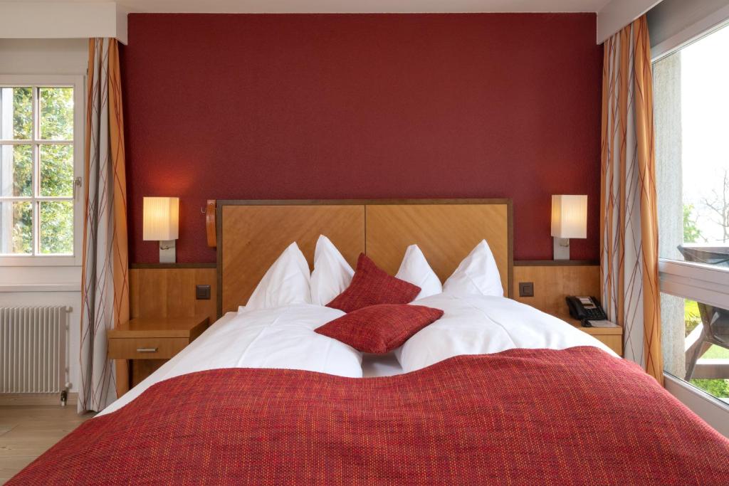 Postel nebo postele na pokoji v ubytování See & Wellnesshotel Gerbi