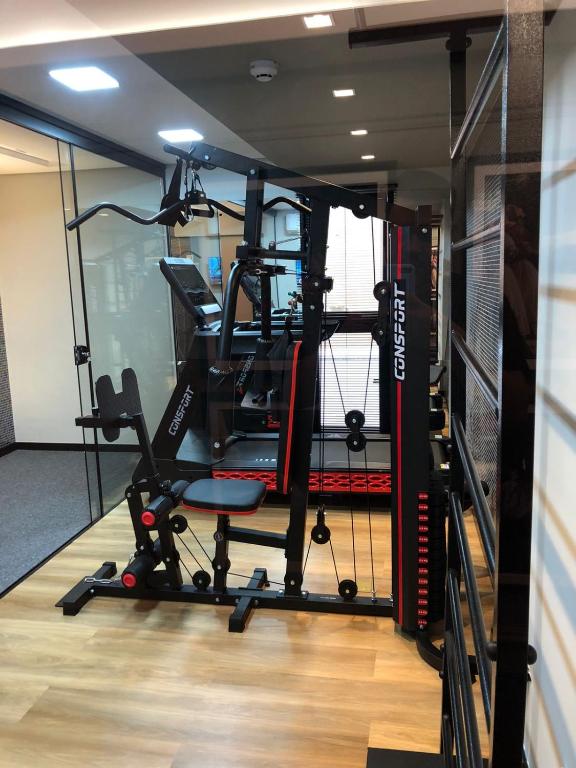 Fitness centrum a/nebo fitness zařízení v ubytování Hotel São Mateus
