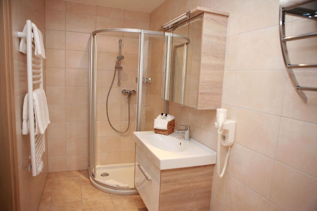Koupelna v ubytování Appartements Dullnig
