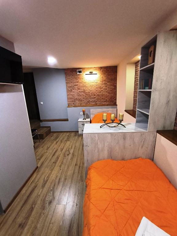 Kuchyň nebo kuchyňský kout v ubytování guest house Calma