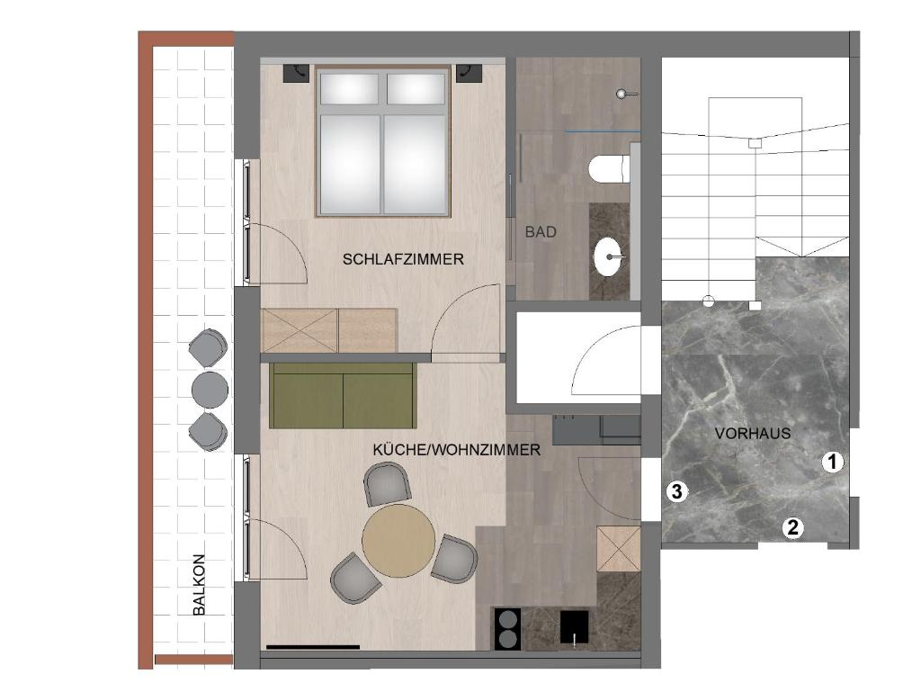 The floor plan of HAUSZEIT APPARTEMENTS