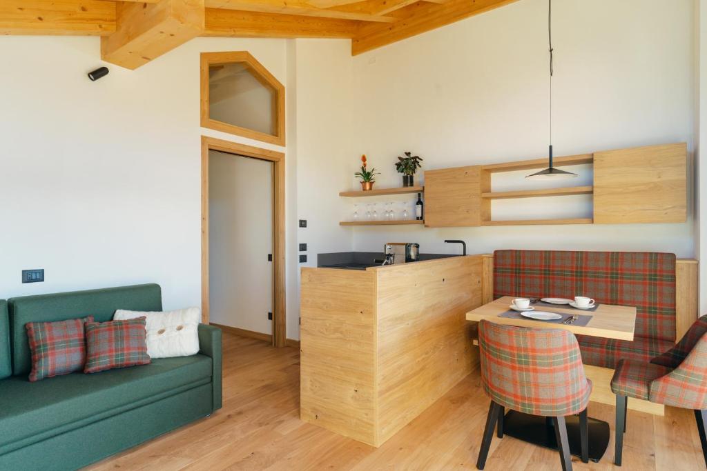 Kuchyň nebo kuchyňský kout v ubytování Chalet M