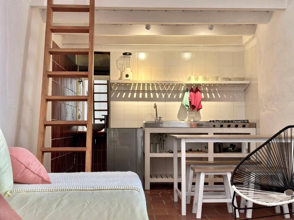 Η κουζίνα ή μικρή κουζίνα στο Terracota Loft Barichara