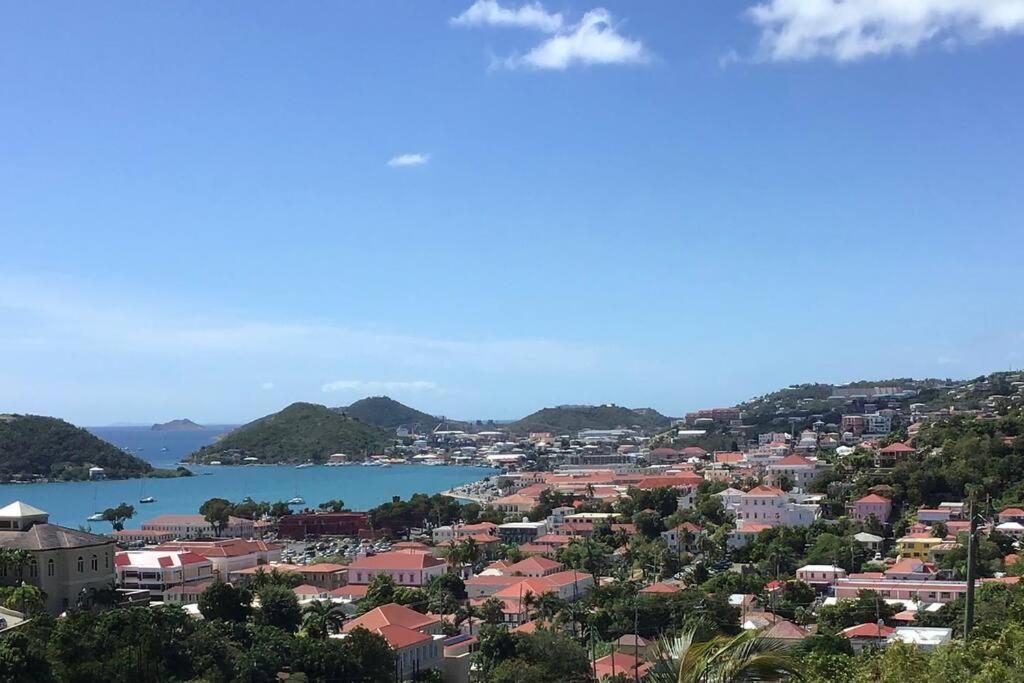 a view of a city and a body of water at Breathless Vista “4” in St Thomas