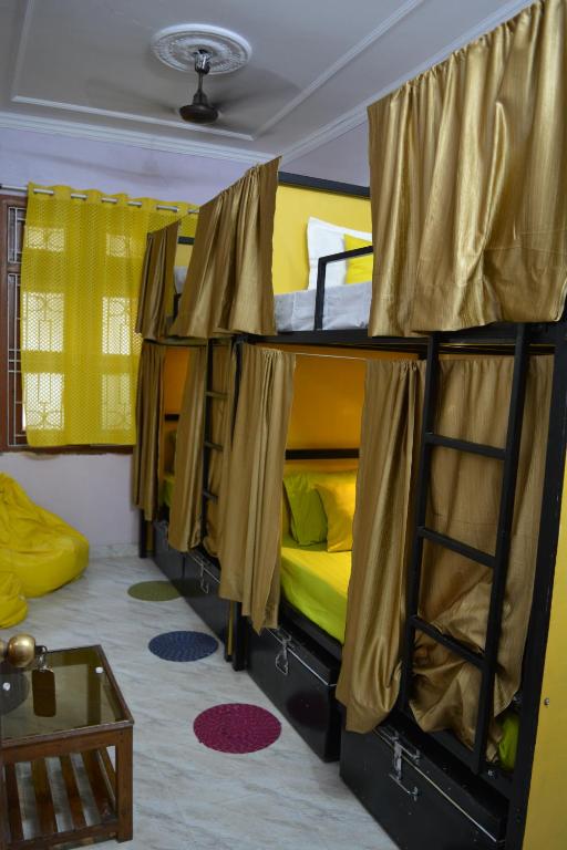 Posezení v ubytování Hostel shivshakti khajuraho