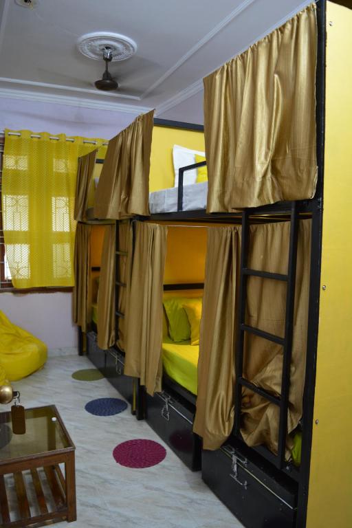 Posezení v ubytování Hostel shivshakti khajuraho