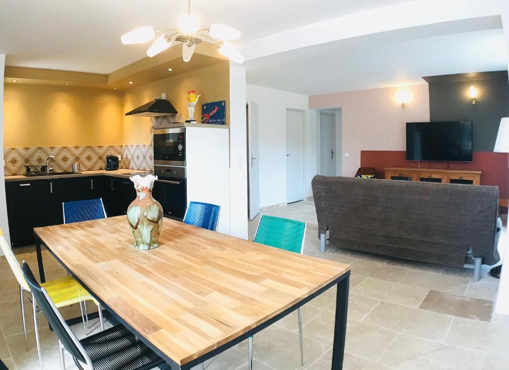 Kuchyň nebo kuchyňský kout v ubytování Appartements Cabiscol