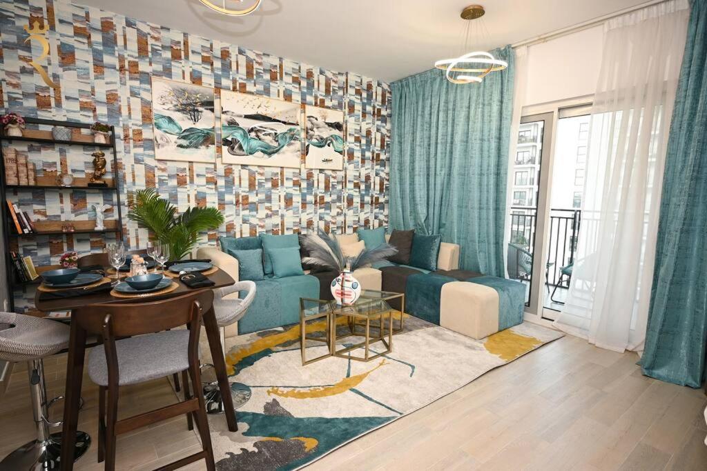 Posezení v ubytování Yas Island 2 BR Turquoise