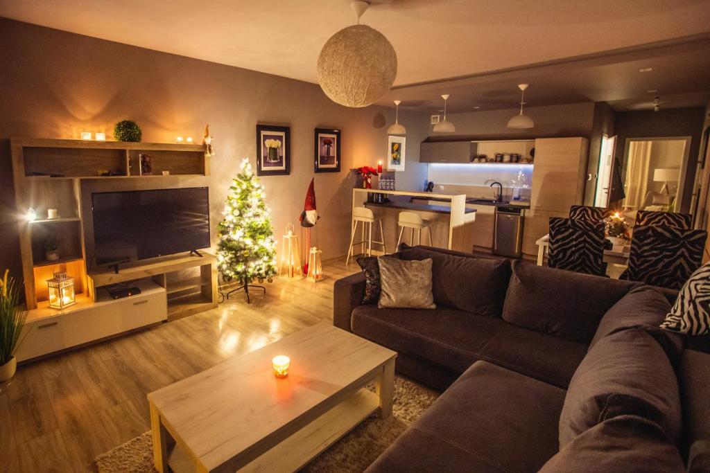 Posezení v ubytování Apartament VIEW Wisla