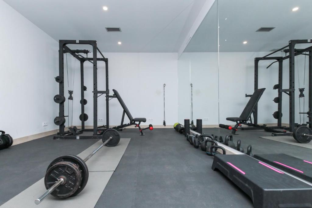 Fitness centrum a/nebo fitness zařízení v ubytování Hotel Lauria