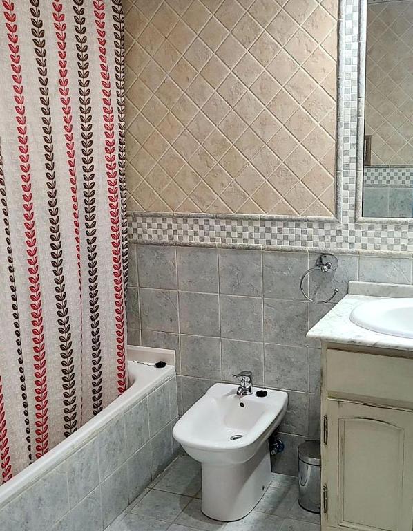 Koupelna v ubytování Hotel Kaia