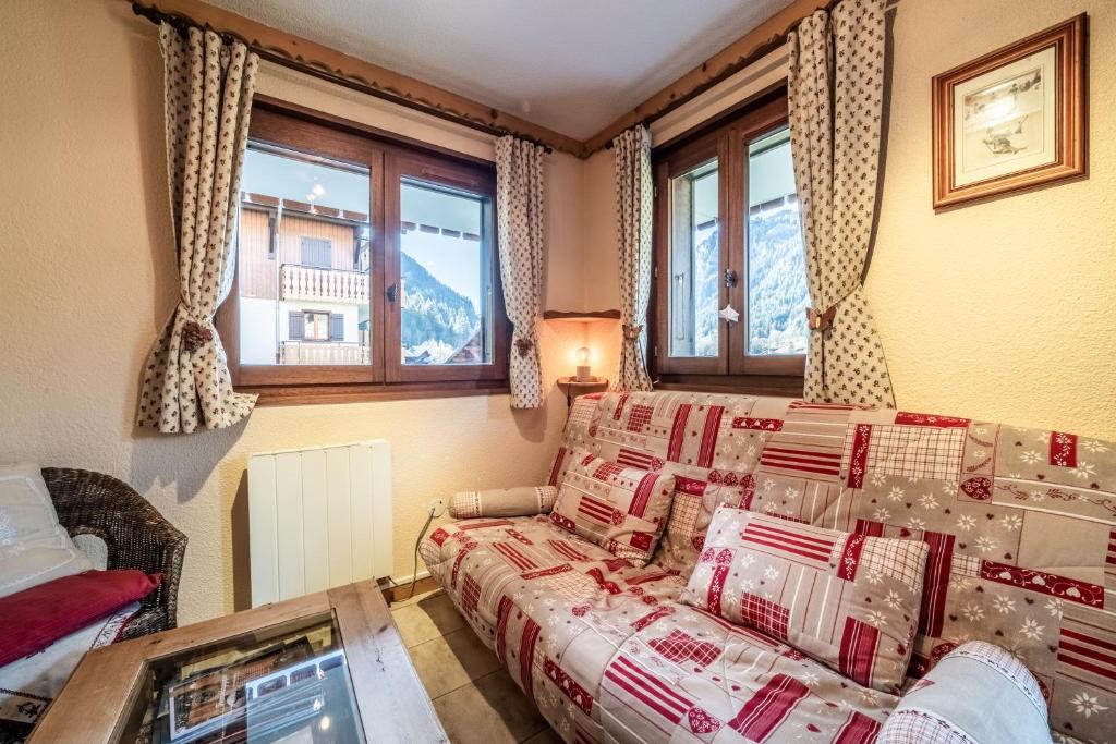 Postel nebo postele na pokoji v ubytování Appartement T3 Chatel