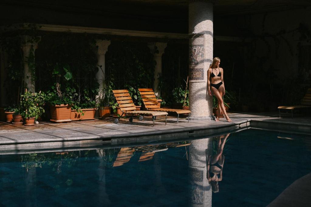 Bazén v ubytování Heybe Hotel & Spa nebo v jeho okolí