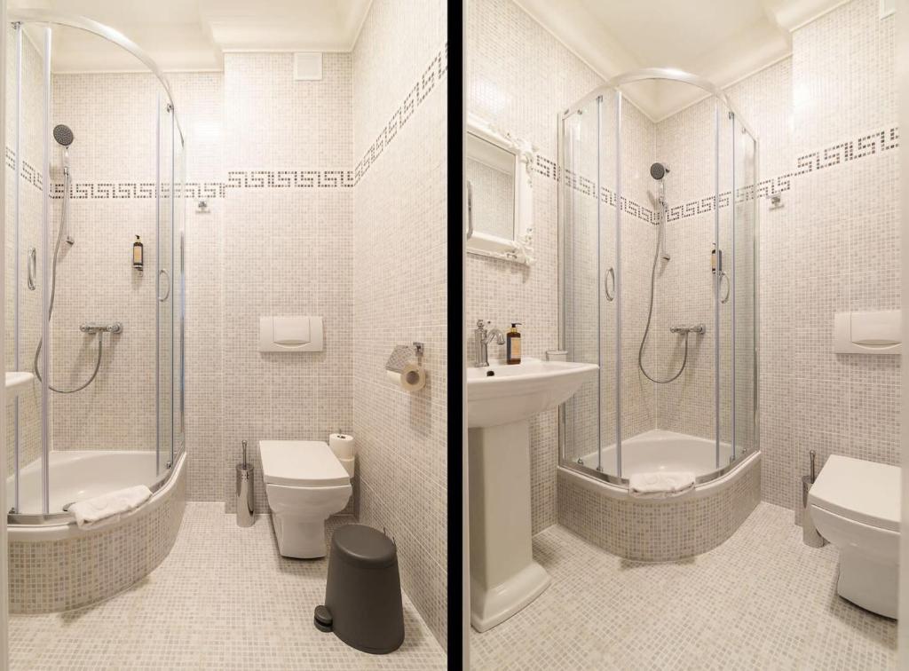 Kúpeľňa v ubytovaní Plac Zamkowy - Aura Apartment by Noclegi Renters