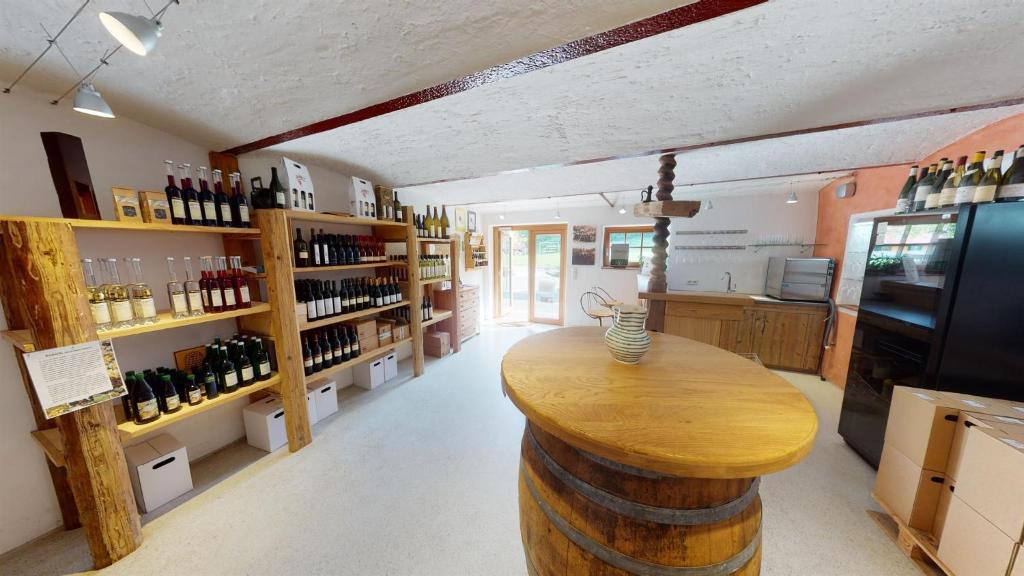 Kuchyň nebo kuchyňský kout v ubytování Weingut Albrecher vlg. Sraka