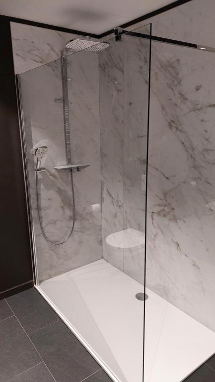 Koupelna v ubytování Vinotel X