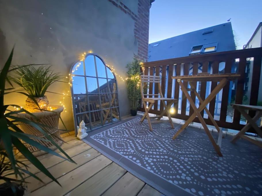 Balkons/terase naktsmītnē Studio avec terrasse à Deauville