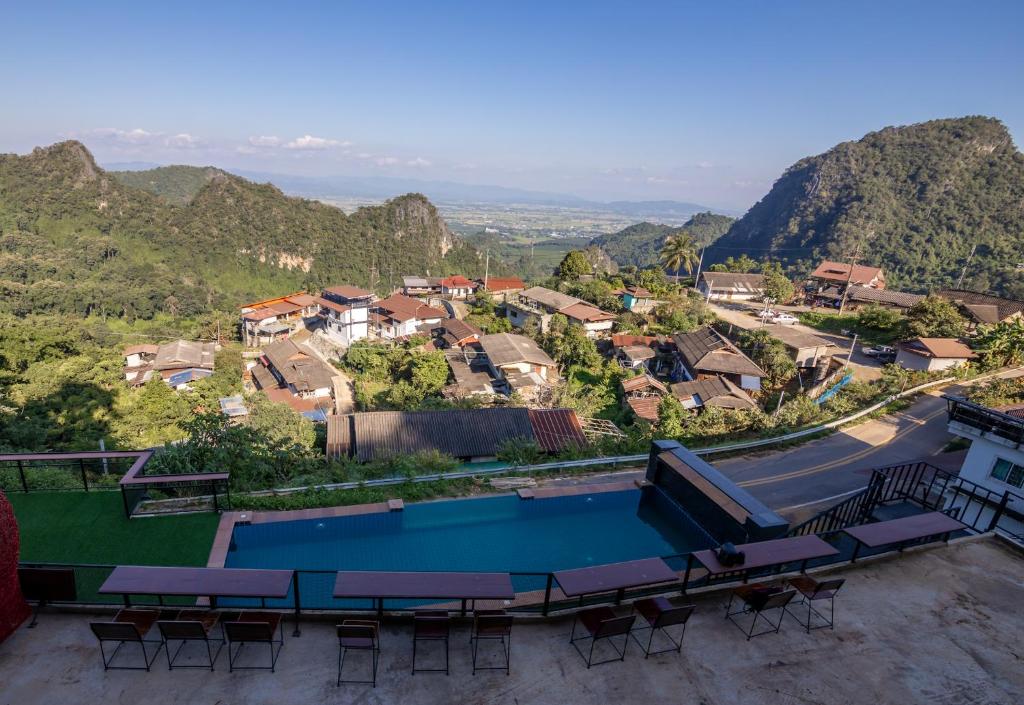 Nespecifikovaný výhled na hory nebo výhled na hory při pohledu z bed and breakfast