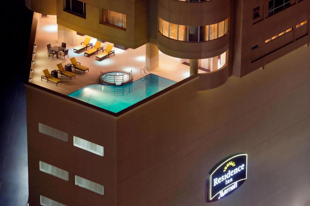 an overhead view of the lobby of a hotel at Residence Inn by Marriott Manama Juffair in Manama