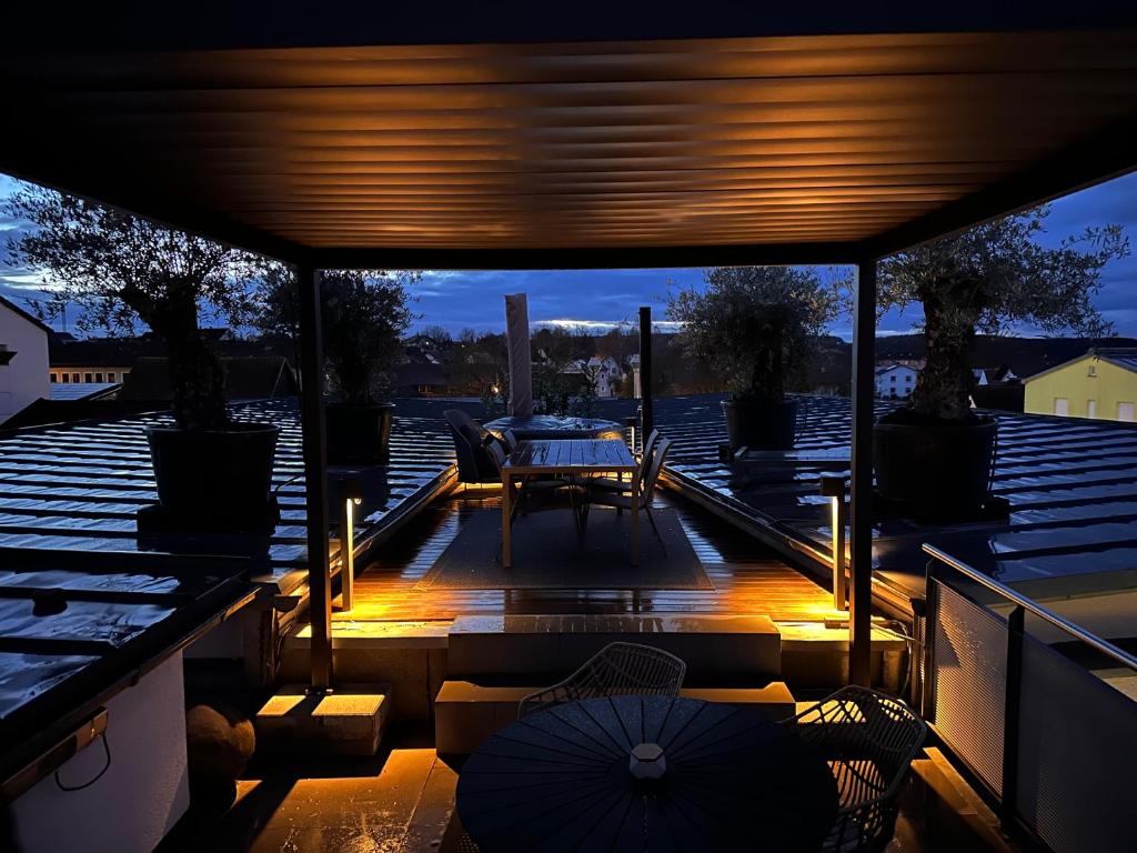 Posezení v ubytování Luxus Loft über den Dächern von Roding