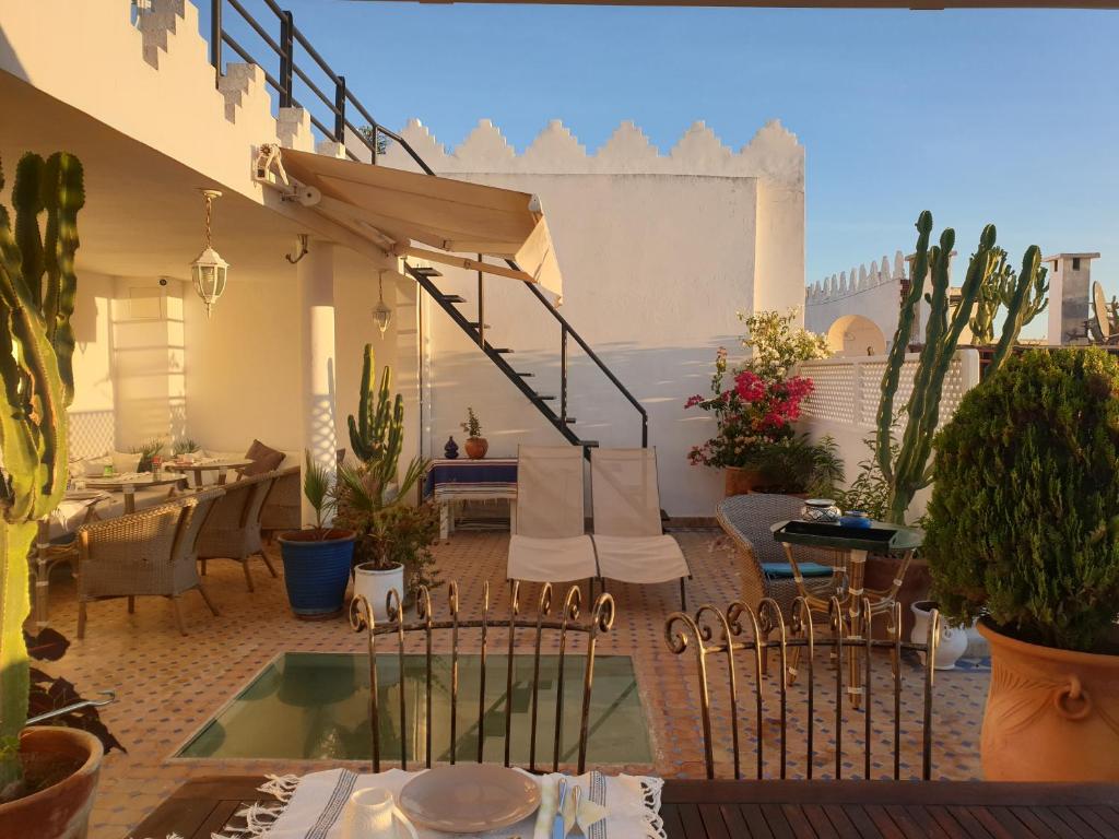 Balkón nebo terasa v ubytování Dar Sami, Riad Bab Kasbah