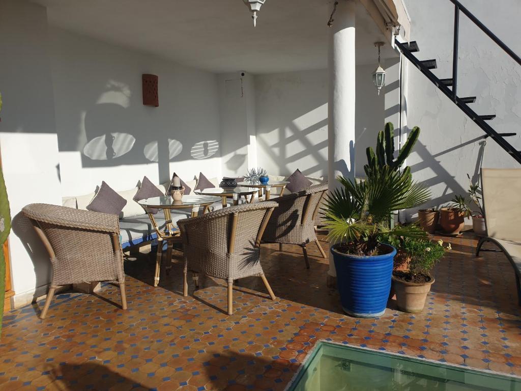 Posezení v ubytování Dar Sami, Riad Bab Kasbah