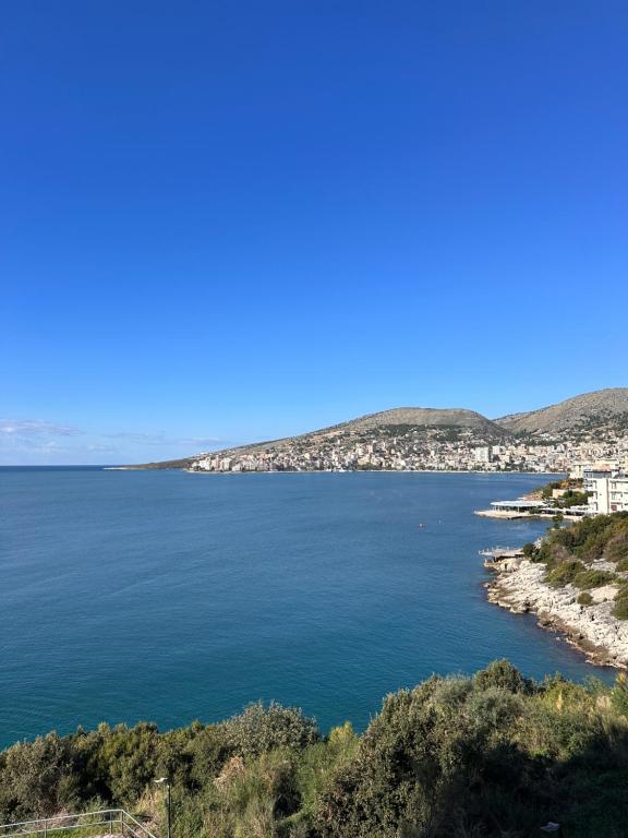 a view of a large body of water at Sail Ocean View Apartments in Sarandë