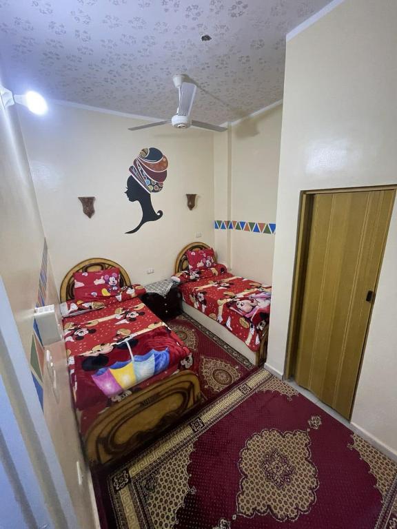 Postel nebo postele na pokoji v ubytování Shater Nubian House