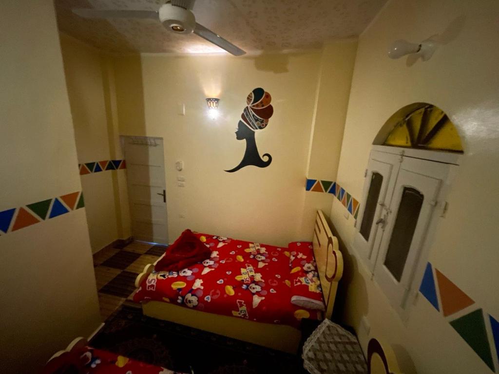 Postel nebo postele na pokoji v ubytování Shater Nubian House