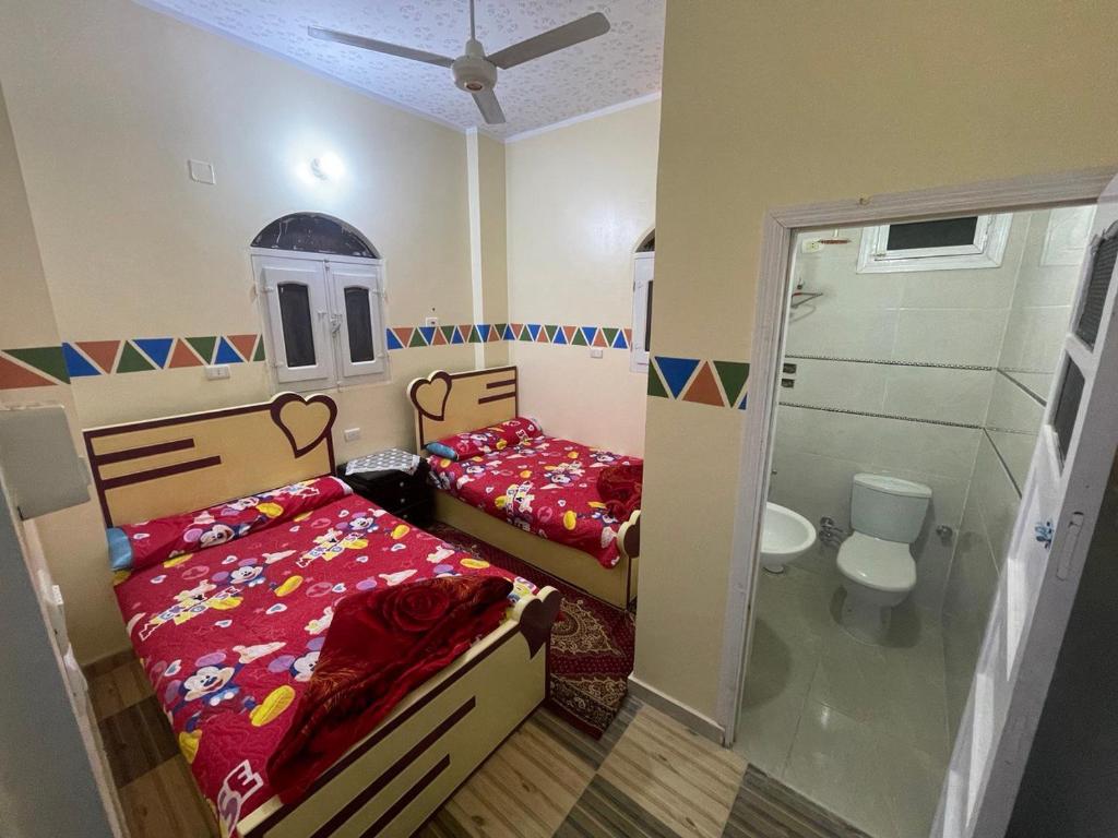 Postel nebo postele na pokoji v ubytování Shater Nubian House